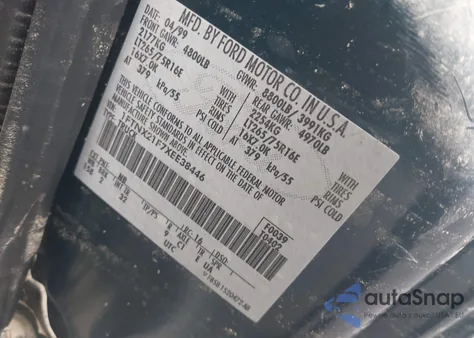 1999 Ford F-250 Lariat/Xl/Xlt from USA, damaged, VIN 1FTNX21F7XEE38446